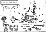 Eid Fitr Ul Mum Educates Standing Masjid Themumeducates sketch template