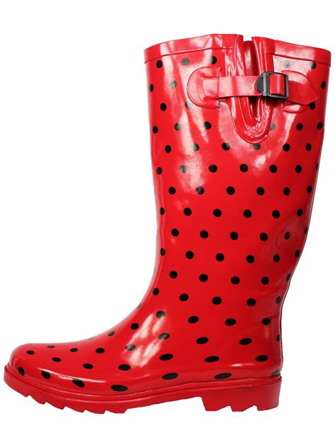 ownshoe cute rain boots  women waterproof mid calf rubber rain shoes fashion print outdoor