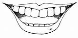 Mouth Clipart Clip Smile Kid Tongue Cliparting sketch template