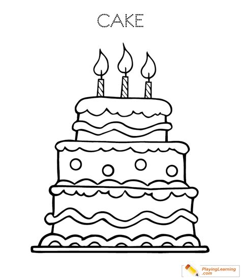 birthday cake coloring page coloring pages