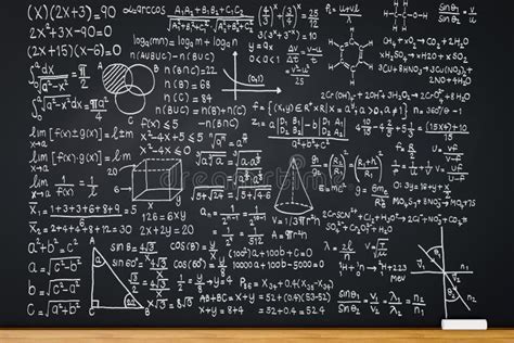blackboard  math formula stock illustration illustration  theory chalkboard