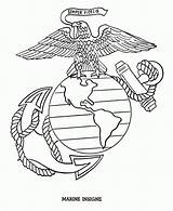 Coloring Pages Marine Forces Corps Armed Force Air Logo Army Printable Sheets Drawing Corp Military Print Colouring Kids Marines Navy sketch template