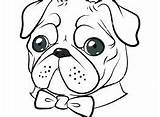Pug Coloring Pages Cute Puppy Printable Pugs Colouring Dog Color Drawings Funny Dogs Cartoon Epic Printables Print Drawing Getcolorings Tie sketch template