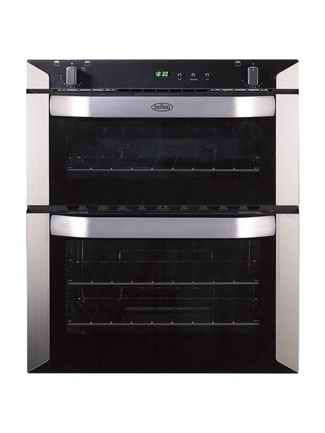 belling big built  double gas oven stainless steel  john lewis partners