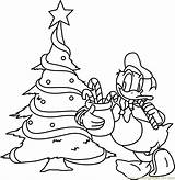 Duck Donald Coloring Christmas Tree Pages Printable Coloringpages101 Kids Color Print Game sketch template