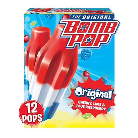 bomb pop original ice pop frozen sweet treat    school