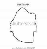 Swaziland Outline Map Shutterstock sketch template
