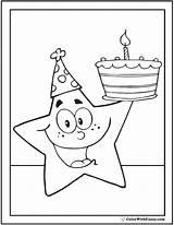 Birthday Coloring Pages Kids Dinosaur Star Happy Minion Printable Color Cake Getcolorings Getdrawings Hat sketch template