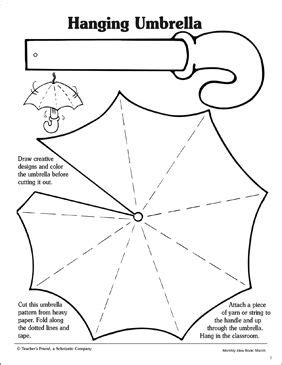 umbrella craft printable