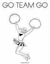 Coloring Go Team Pom Pages Cheerleader Noodle Getcolorings Built California Usa Twistynoodle sketch template