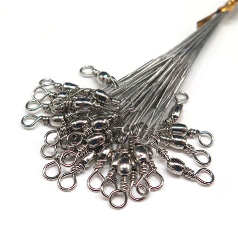 pcs fishing  leader  steel fishing wire rope fishing leader trace spinner shark expert