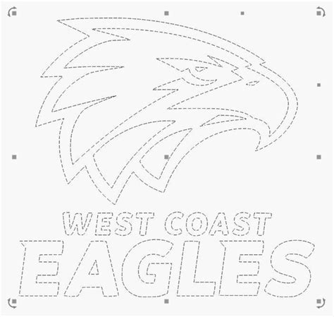 afl svg west coast eagles logo vector file digital  etsy