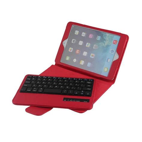 ipad mini    keyboard casepu leather cover removable wireless bluetooth keyboard stand