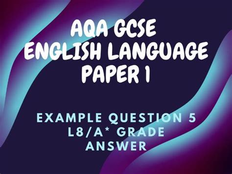 aqa language paper   question  la grade answer teaching