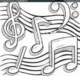 Music Notes Coloring Pages Note Musical Printable Drawing Sketch Vector Treble Doodle Clef Line Border Stock Symbol Staff Colouring Sheets sketch template
