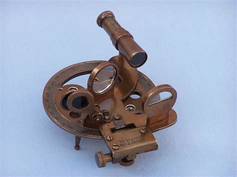 buy antique brass round sextant with rosewood box 4 model ship