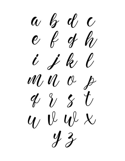 printable beginner calligraphy alphabet lowercase letters cb