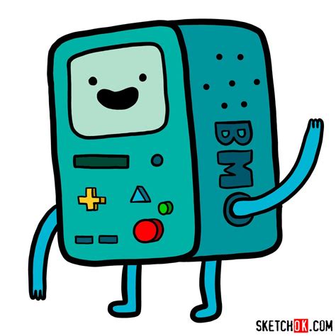 How To Draw Bmo From Adventure Time Sketchok Step By