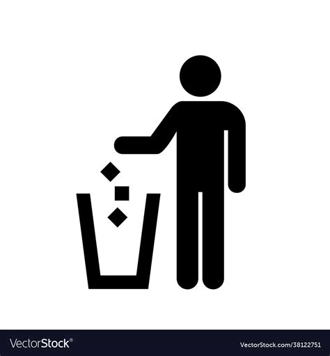 trash icon dispose logo royalty  vector image