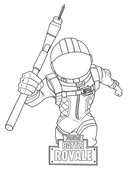 dark voyager  fortnite holds  weapon coloring page