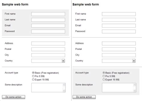 business types  form design