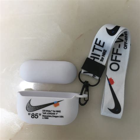 luxury  airpods pro case transparent  lanyard  nike  white air pod pro cover case