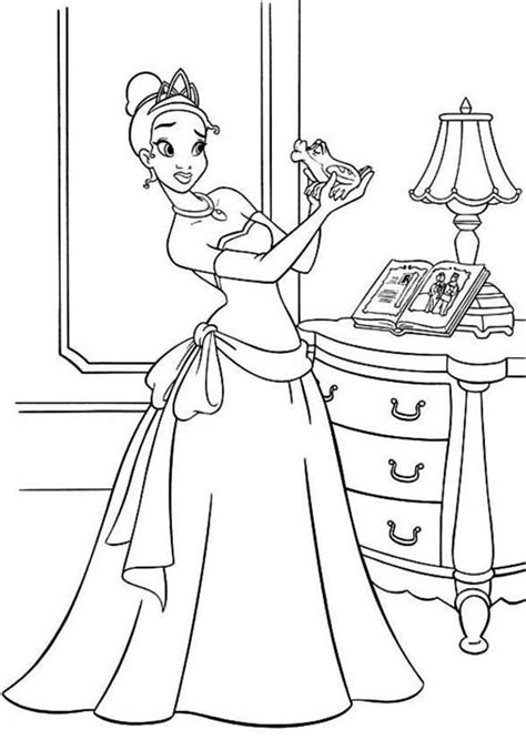 gambar printable princess frog coloring pages sheets book  rebanas