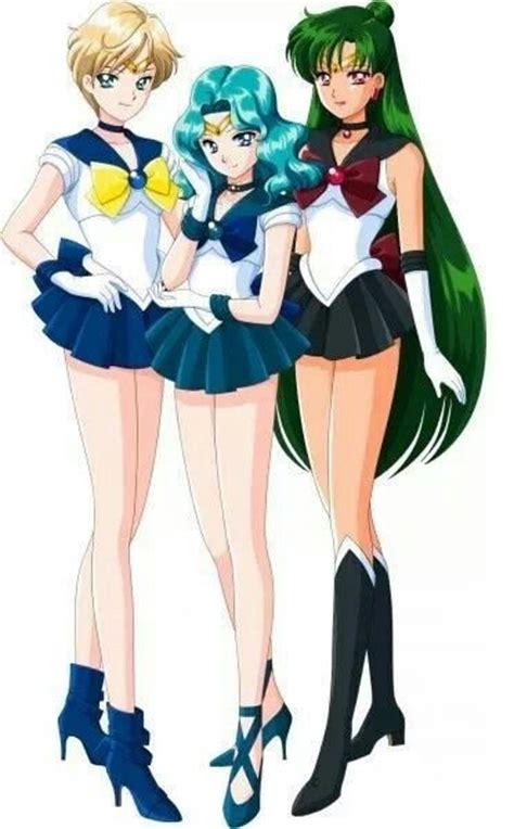 Sailor Uranus Sailor Neptune And Sailor Pluto Sailor Moon