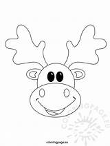 Reindeer Coloring Christmas Face Pages Reddit Email Twitter Getcolorings Coloringpage Eu sketch template