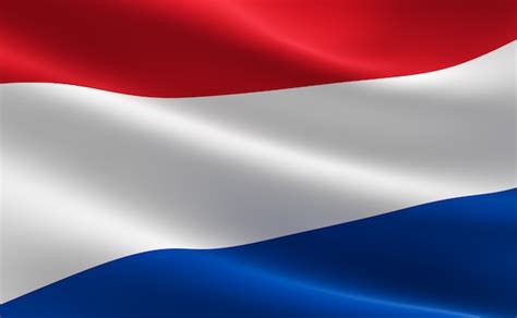 vlag van nederland illustratie van de nederlandse vlag zwaaien premium foto