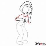 Lois Griffin Draw Step Sketchok sketch template