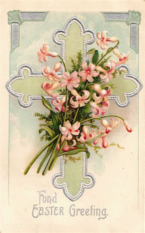 antique images  easter graphic vintage easter postcard  cross