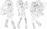 Coloring Monster High Boo Luna Mouscedes Ghoulfriends Elle Gala Eedee Mothews King York Printables sketch template