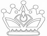 Crown Coloring Pages Princess Template Outline Queen Drawing Tiara Color Kings Crowns King Printable Templates Clipart Royal Colouring Print Cut sketch template