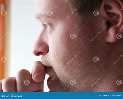 side face stock photo image  thoughtful casual
