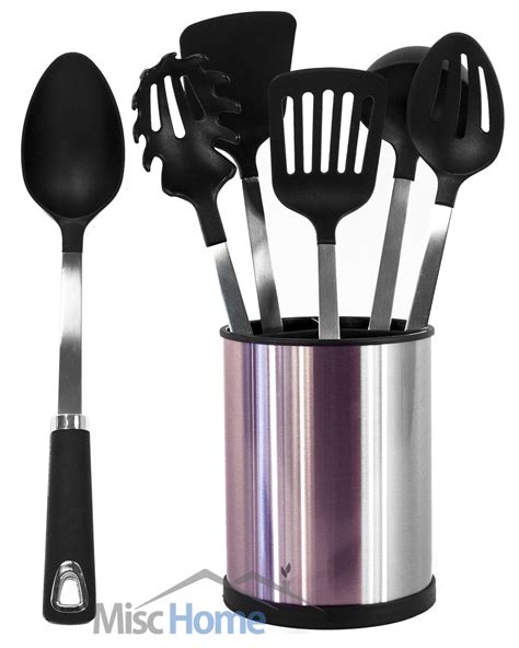 misc home  piece stainless steel kitchen utensil set  rotating