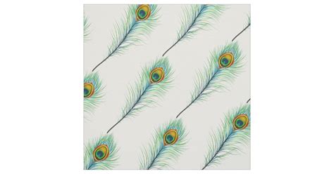 peacock feather pattern fabric zazzle