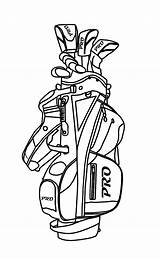 Golf Bag Drawing Getdrawings sketch template