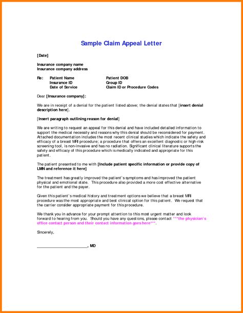 insurance denial appeal letter template lettering letter templates