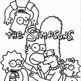 Coloring Simpsons Wecoloringpage sketch template