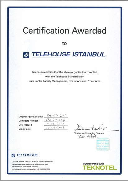 standards telehouseistanbulcom