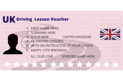 voucher template driving lesson voucher driving gift  etsy