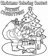 Coloring Christmas Contest December Newspaper Santa 1995 sketch template
