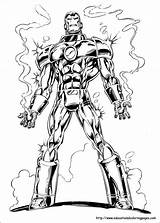 Iron Coloring Pages Man Printable Man02 sketch template