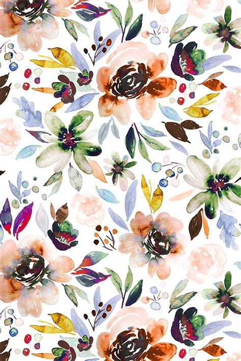 colorful fabrics digitally printed spoonflower indy bloom design autumn berryrose floral