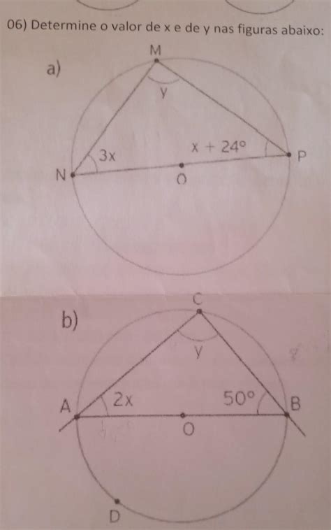 determine o valor de x e de y nas figuras abaixo br