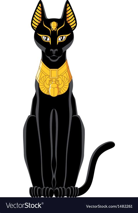 egyptian cat royalty free vector image vectorstock