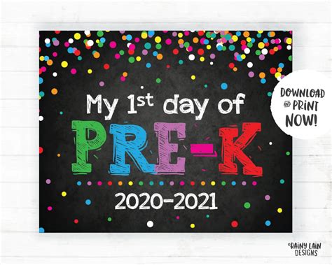 day  pre  sign prek sign   school chalkboard printab rainy lain designs