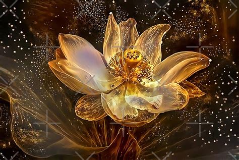golden lotus  kestrelle redbubble