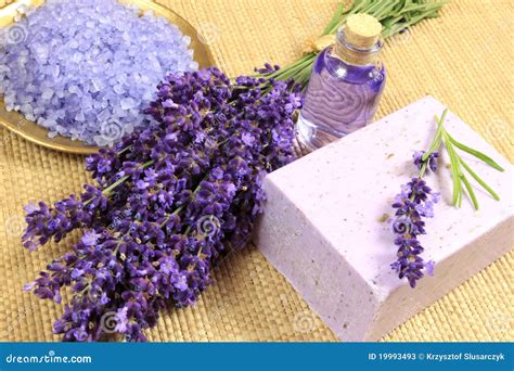 lavender spa stock image image  crystals lavender